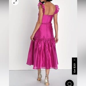 Lulus effervescent magenta dress